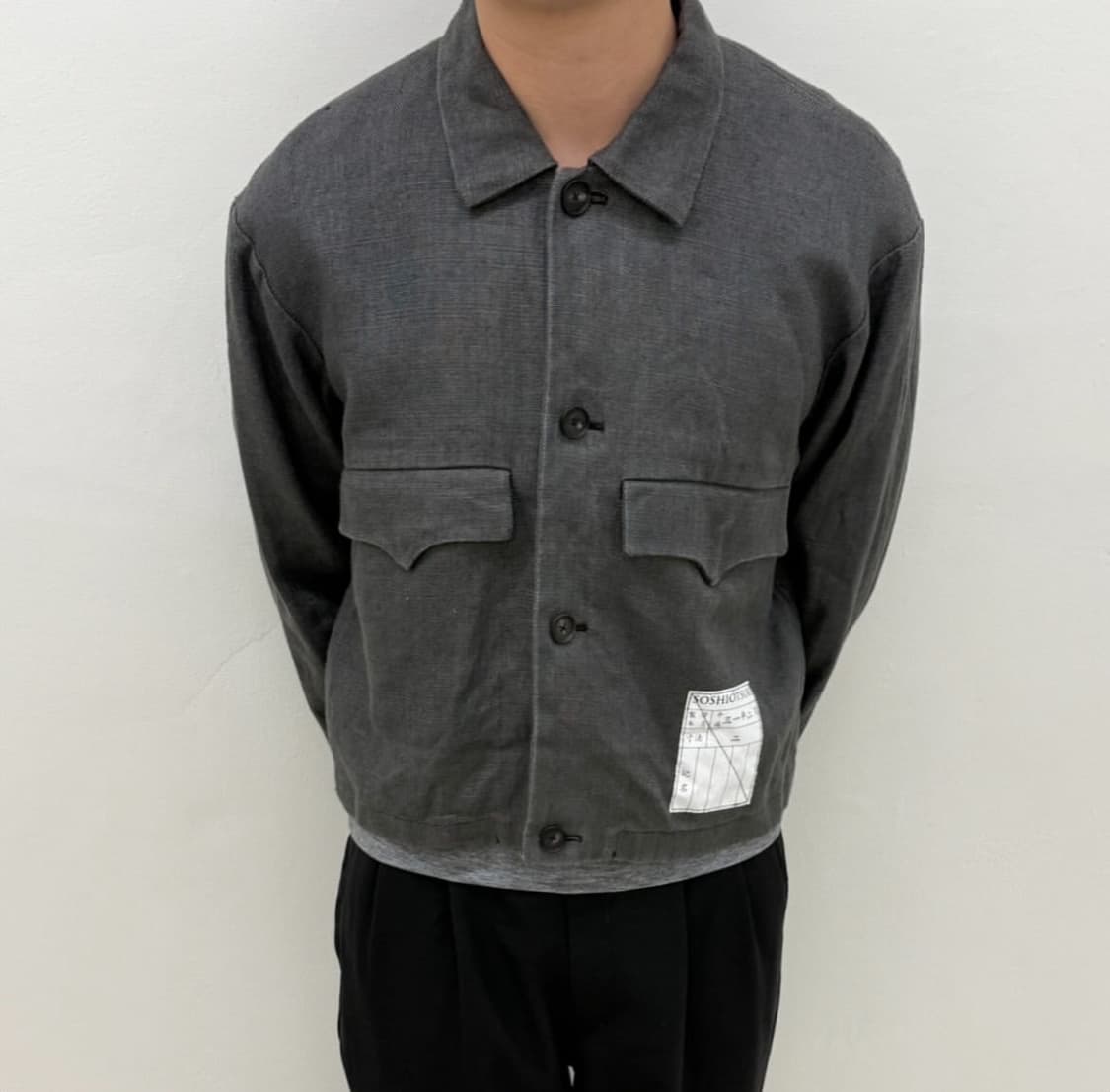 소시오츠키 버튼 숏 자켓 상품이미지1