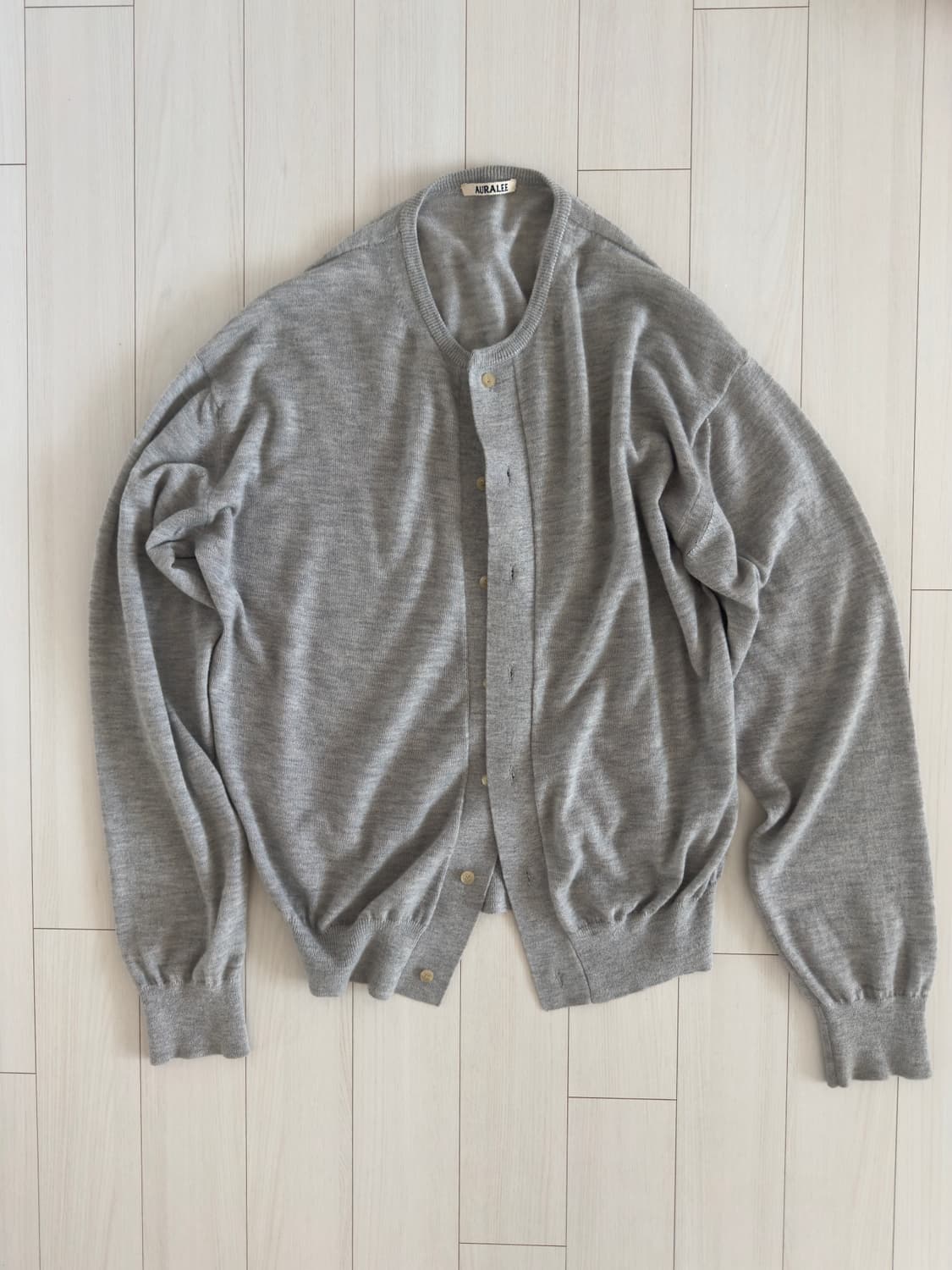 (AURALEE)캐시미어 하드 트위스트 니트 가디건 상품이미지1