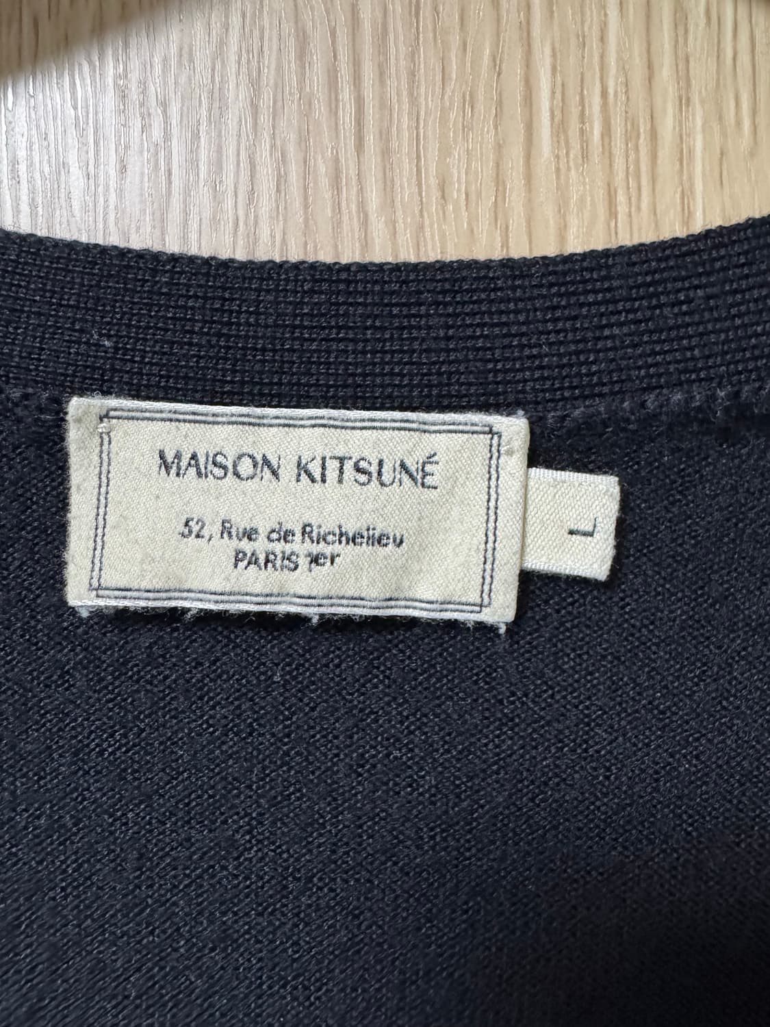 메종키츠네 가디건 블랙 L 상품이미지2