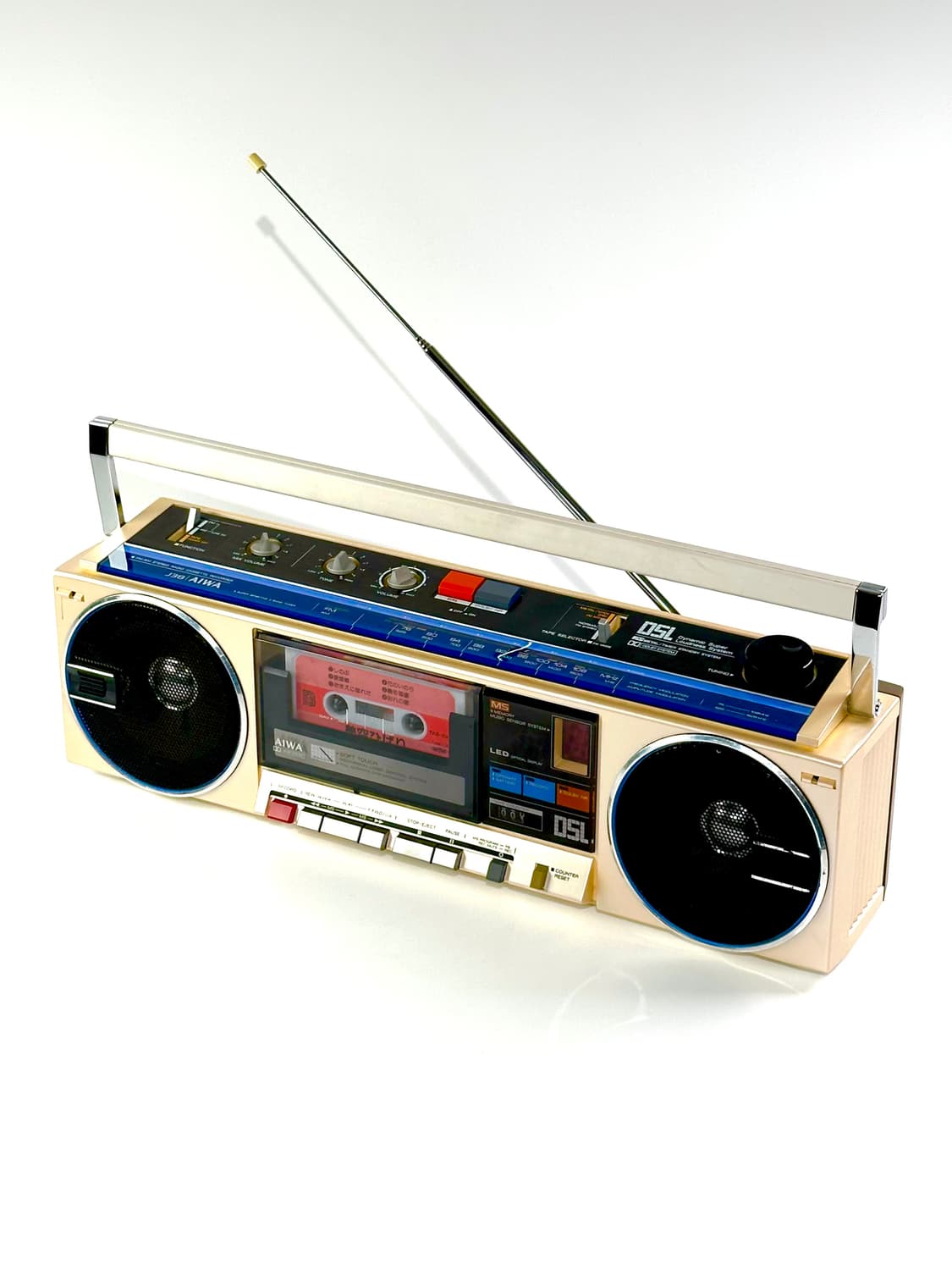 일본 빈티지 아이와 휴대용 라디오 카세트 플레이어 붐박스 상품이미지7