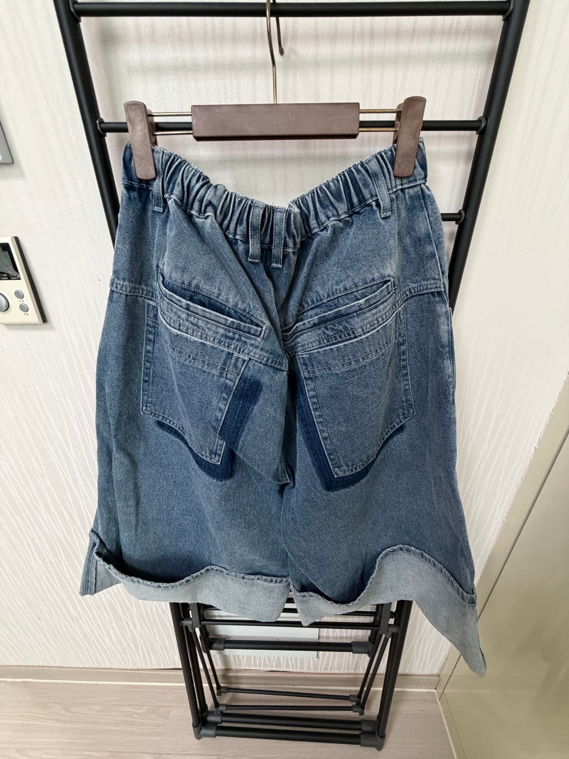 앵글런 벌룬 버뮤다데님팬츠 상품이미지4