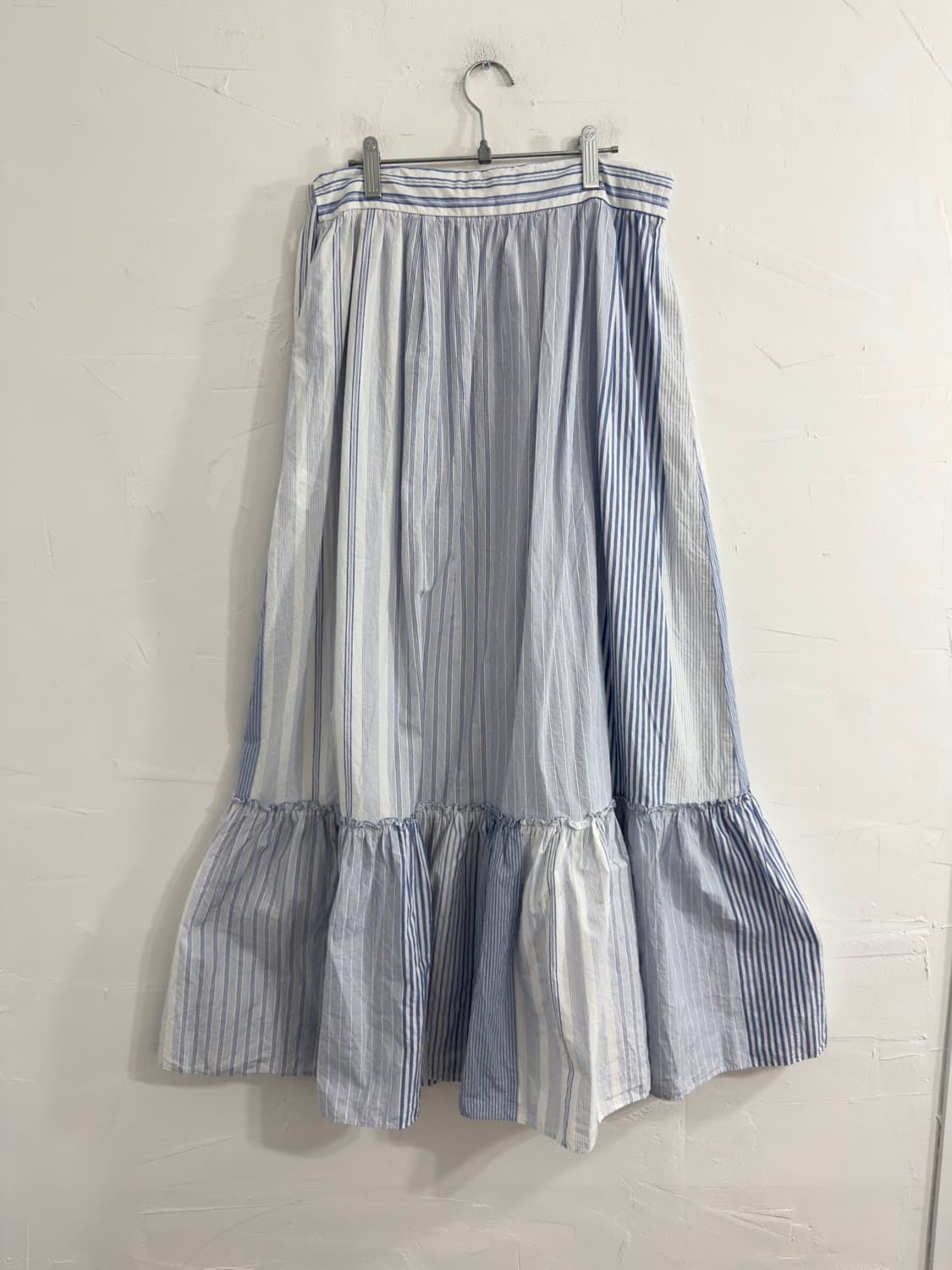 heliopole blue stripe frill long skirt 상품이미지6