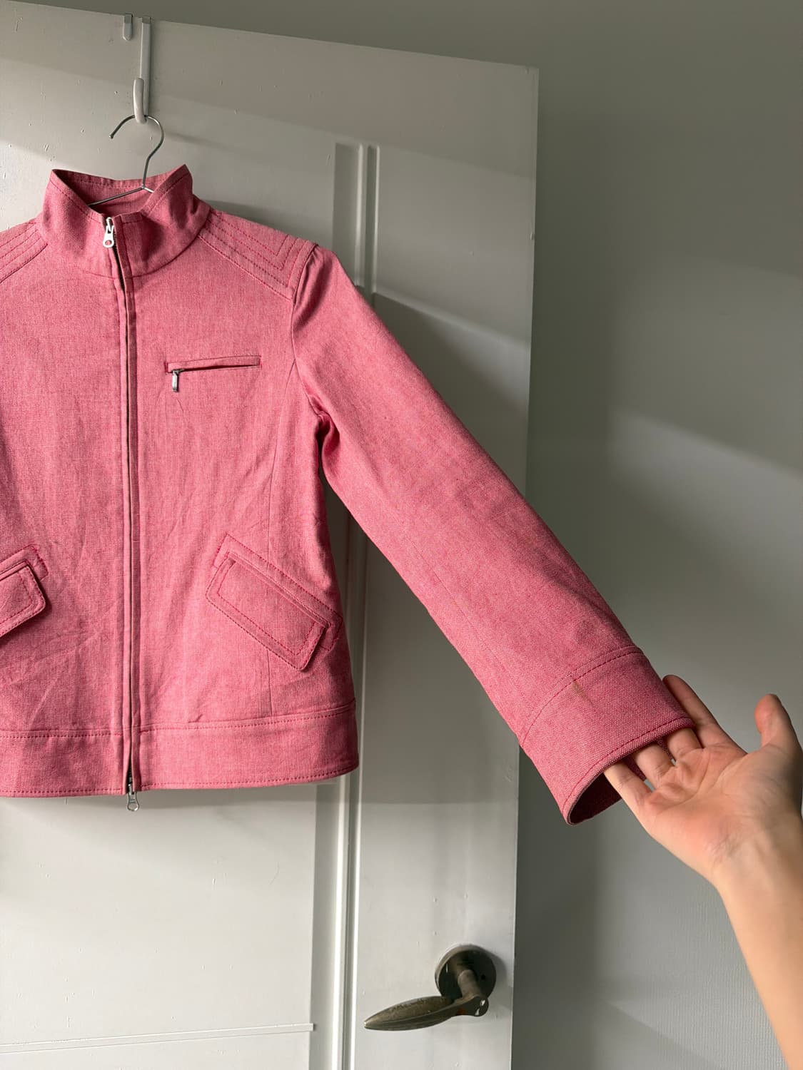 일본빈티지 피그먼트 라이더자켓 상품이미지7