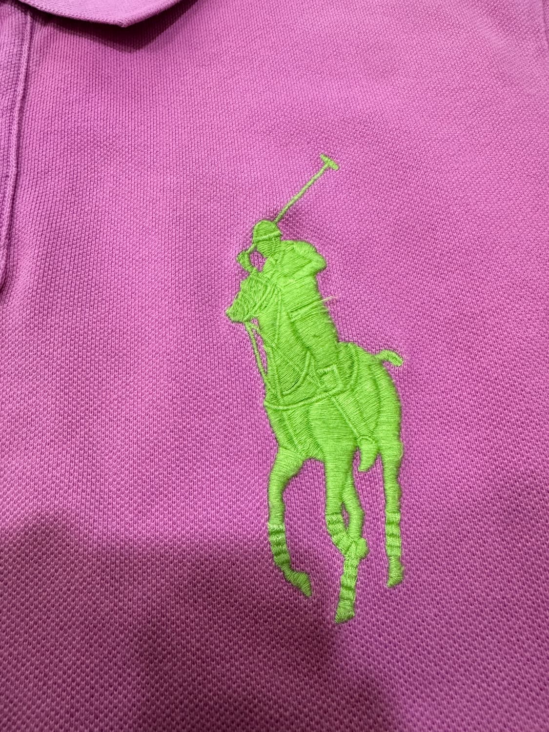 폴로 빅포니 핑크 형광 pk 카라티 L 상품이미지3