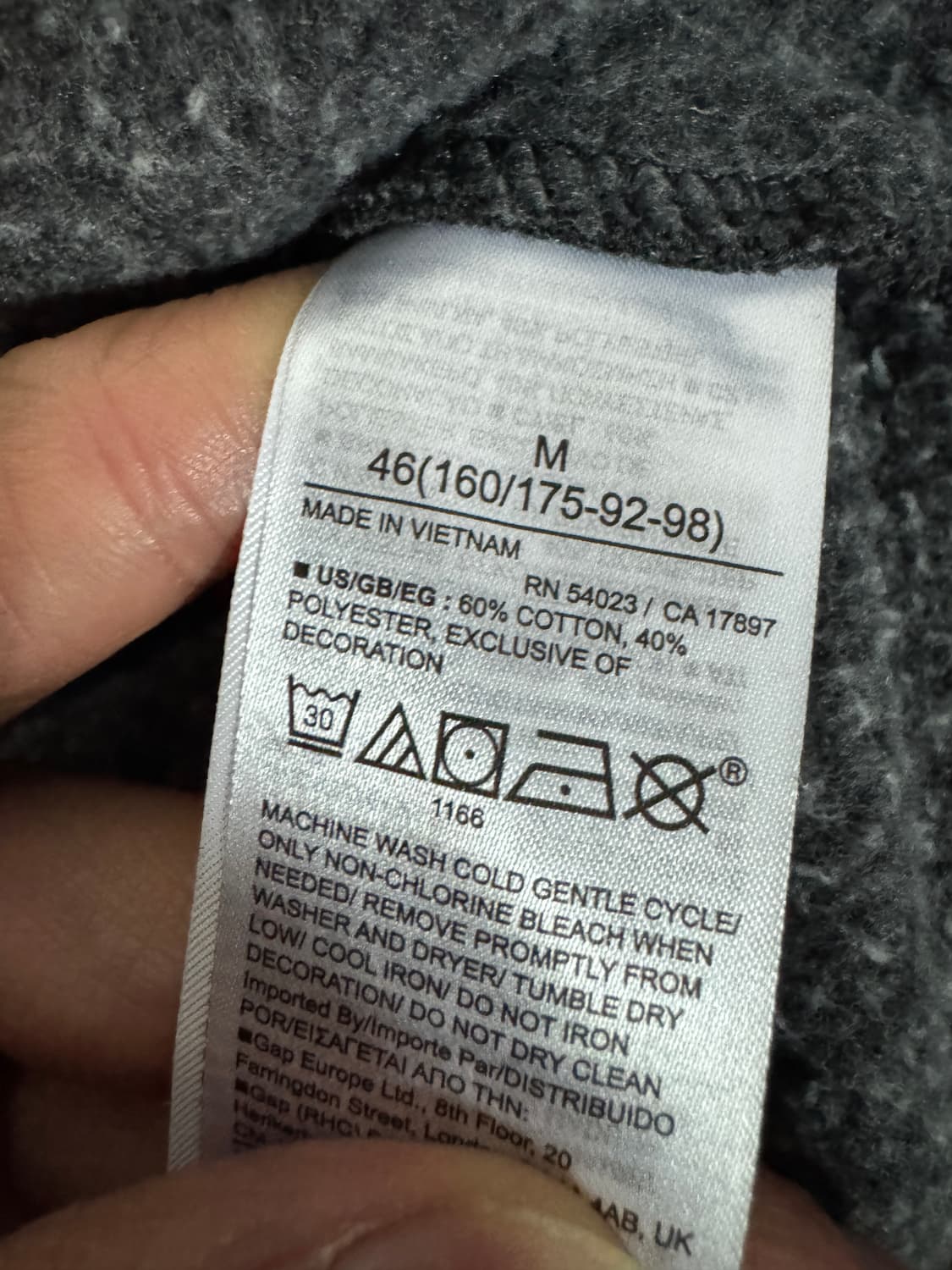 여성 GAP 갭 그레이 기모 후드집업 M 상품이미지4