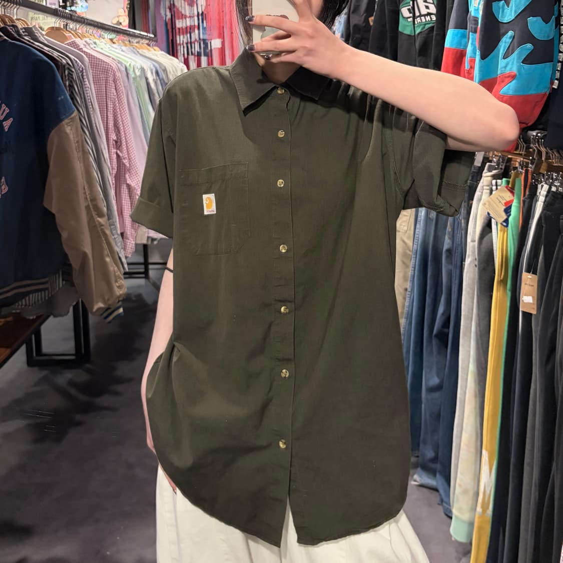 [IM] Carhartt 칼하트 반팔 셔츠 다크그린 상품이미지3