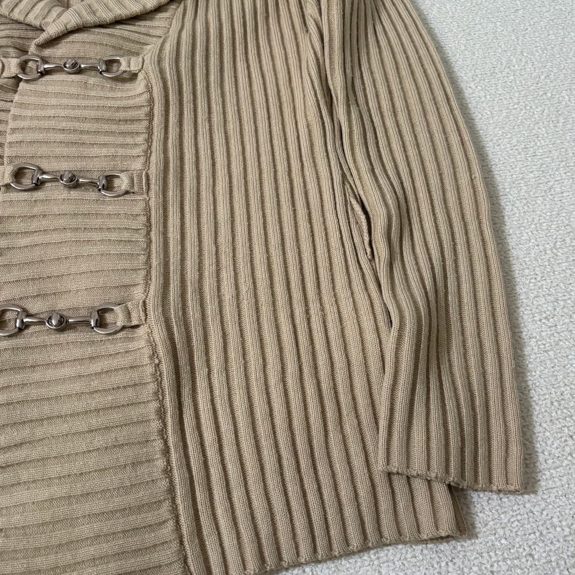 일본빈티지 peyton place 베이지 니트가디건 상품이미지4