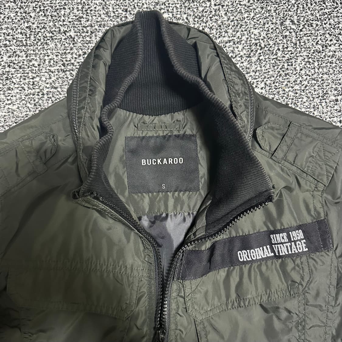 (90) 버카루 빈티지 카키색 항공 자켓 상품이미지2