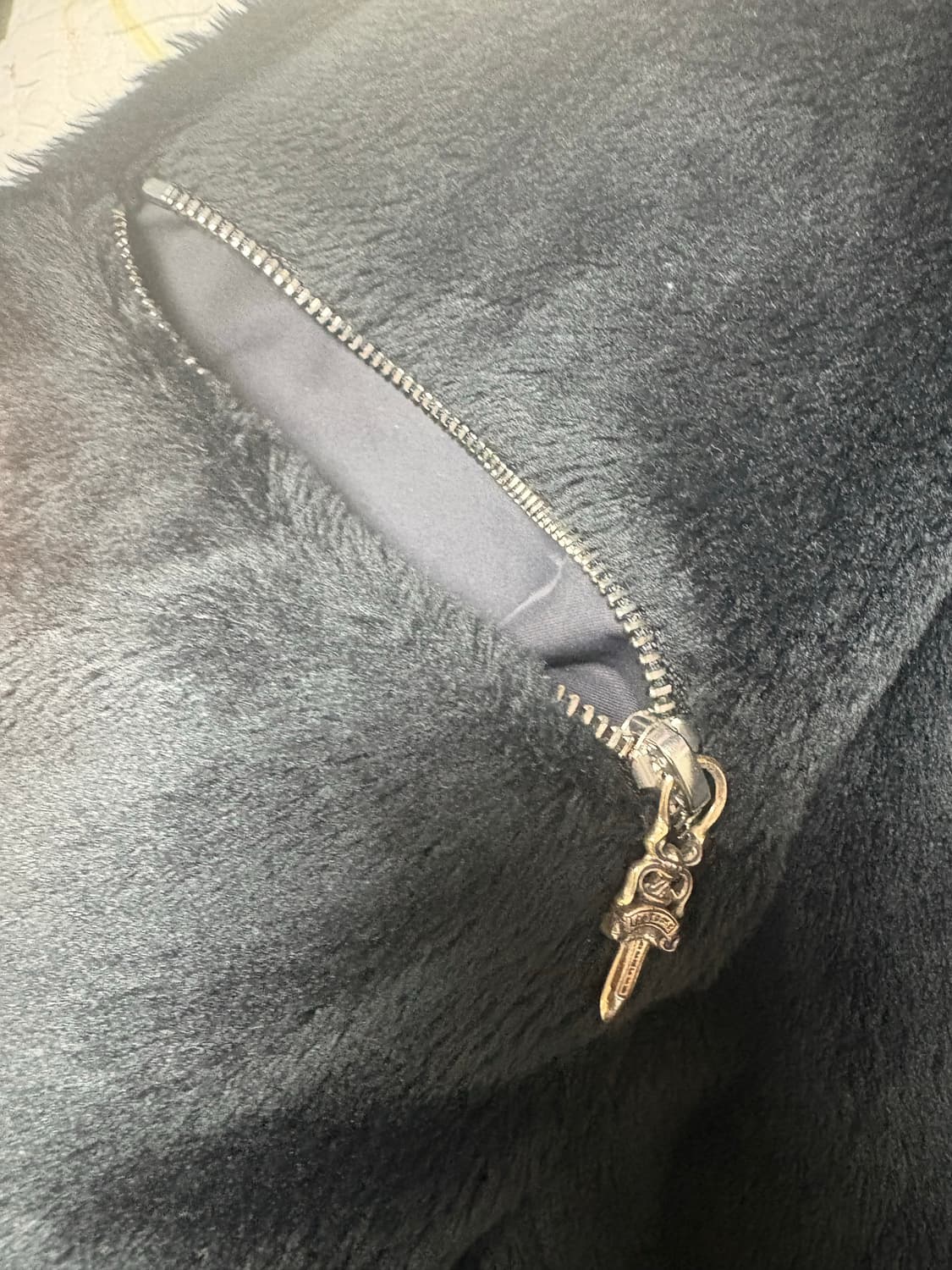 [XL]크롬하츠 트리플크로스 레더패치 퍼자켓 상품이미지9