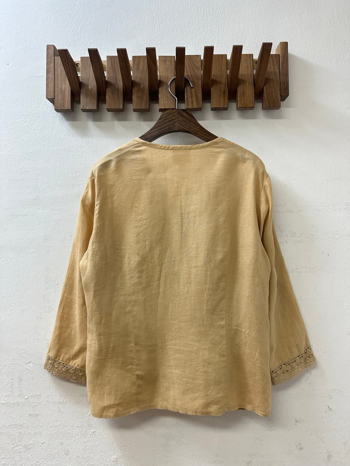 드라이완료 Laura Ashley 하구미 무드 린넨 레이스 블라우스 상품이미지4