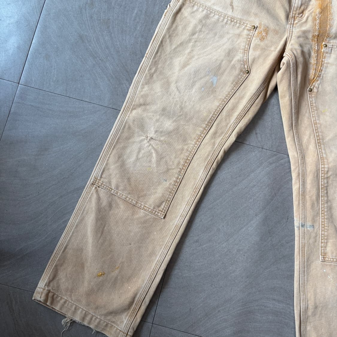 칼하트 정품 브라운 더블니 팬츠 바지 상품이미지3