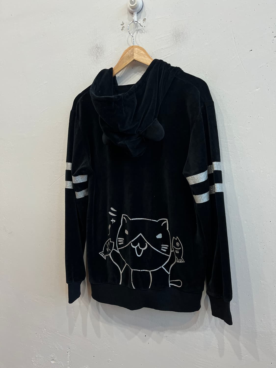 NecoBUCHISAN 네코부치산 벨벳 후드집업 상품이미지2