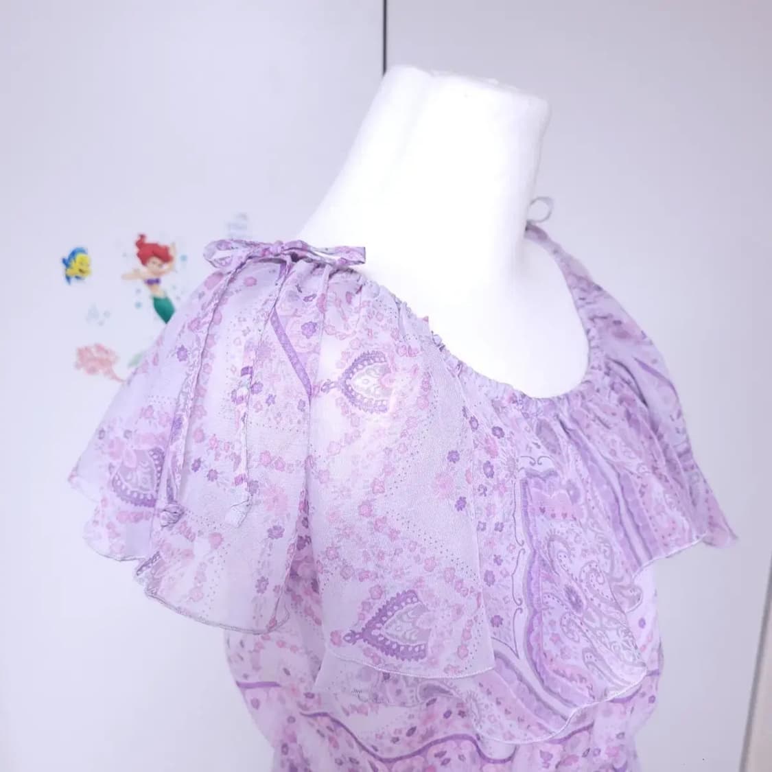 퍼플 보헤미안 쉬폰 롱원피스 상품이미지3