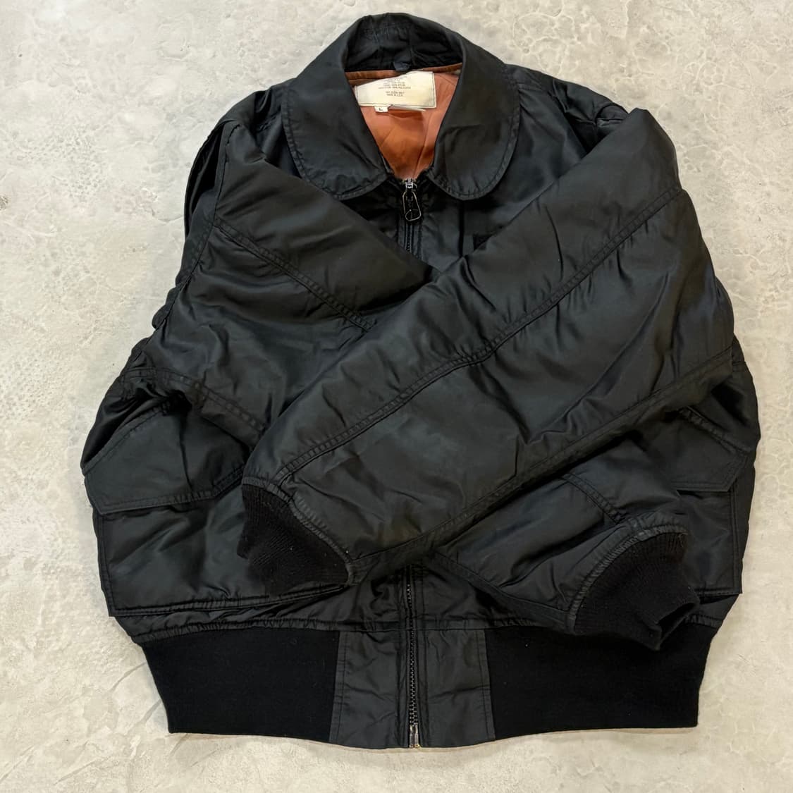 아비렉스 CWU-55 미군 플라이트 자켓 블랙 미제 USA 상품이미지2