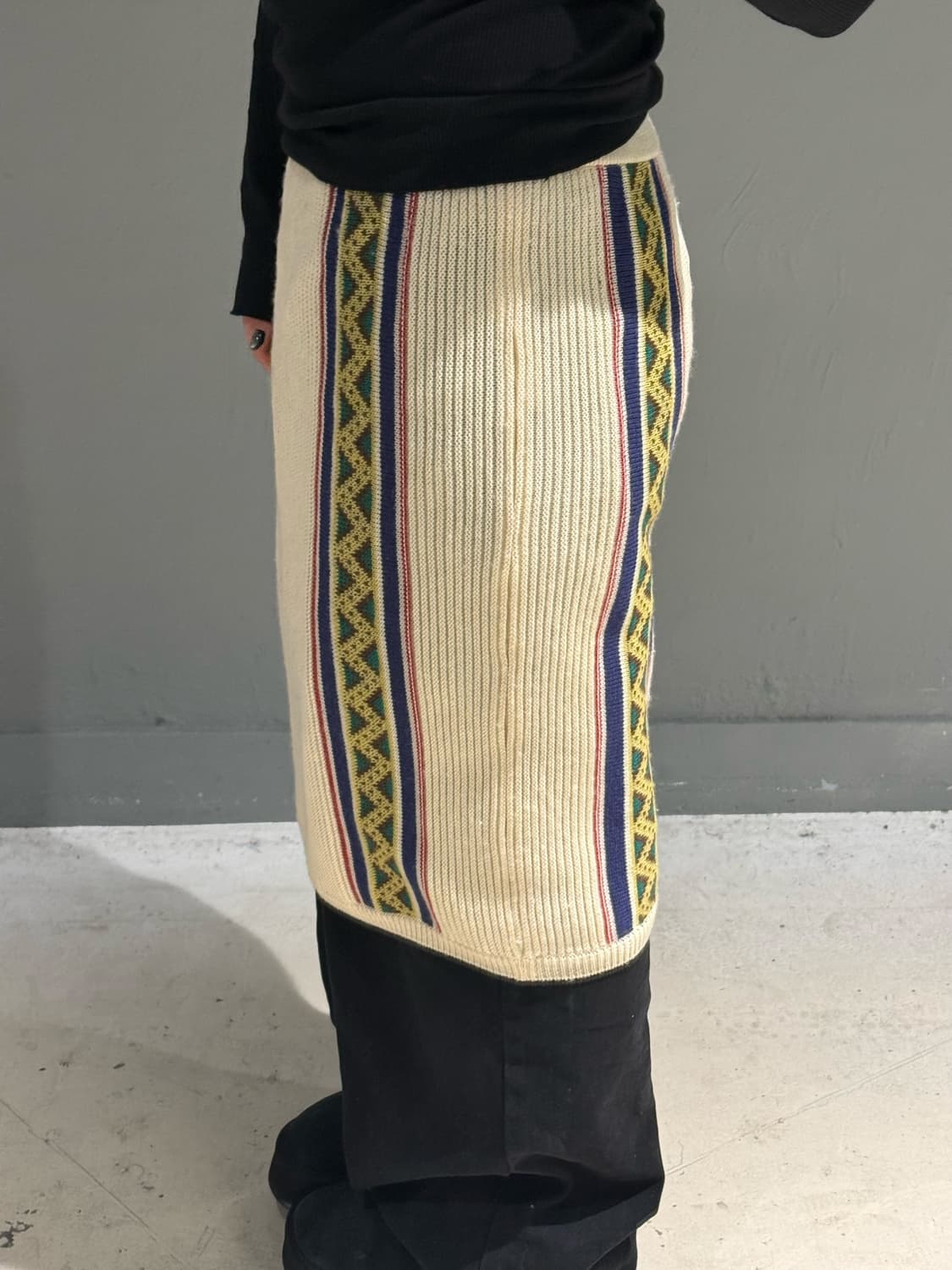 ethnic pattern point wool skirt 상품이미지3