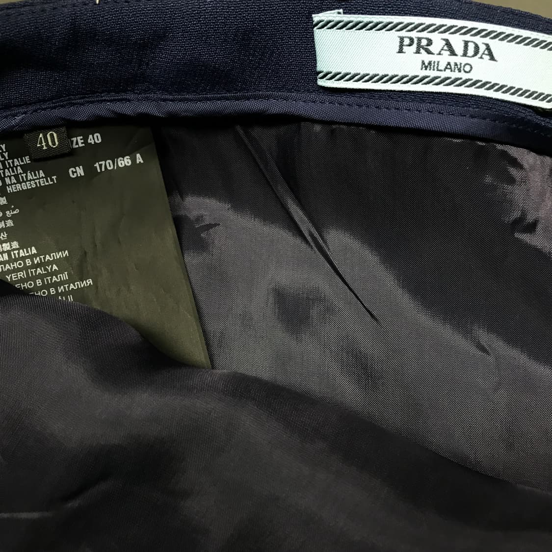 프라다 블루 스커트 40(W) 상품이미지6