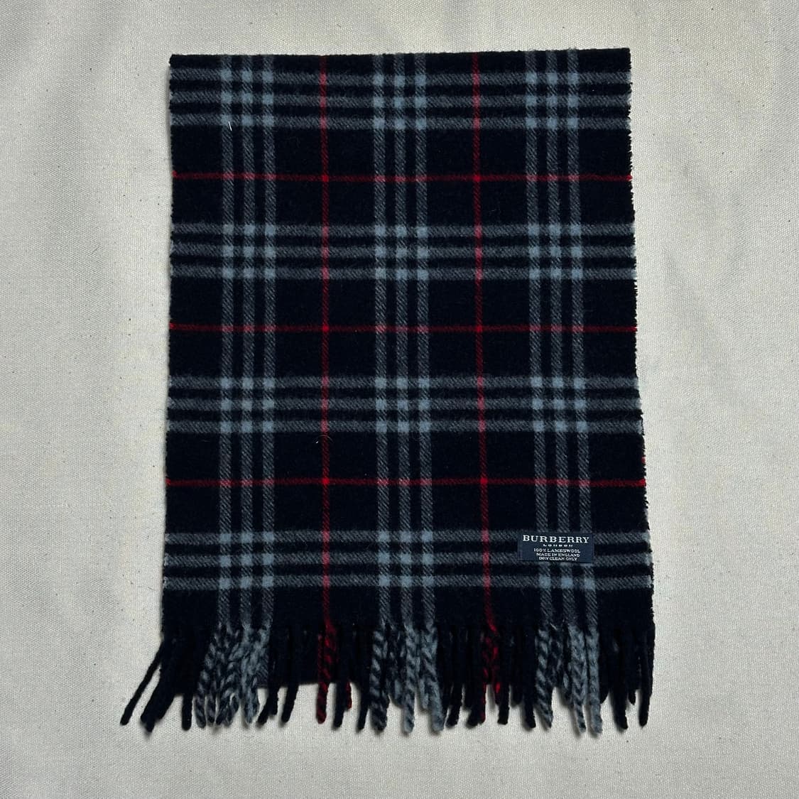 OS 버버리 네이비 노바체크 램스울 머플러 상품이미지2