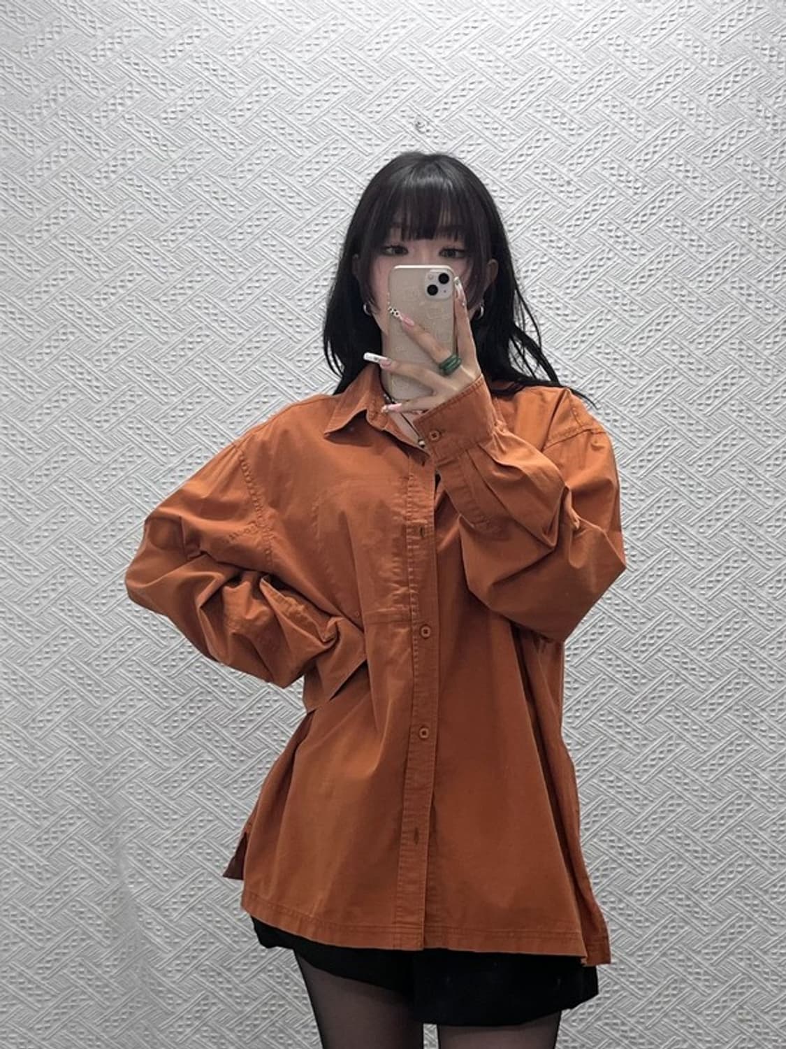 나이키 ACG 컨트리 빈티지 오버핏 오렌지브라운 셔츠 L C11342 상품이미지2