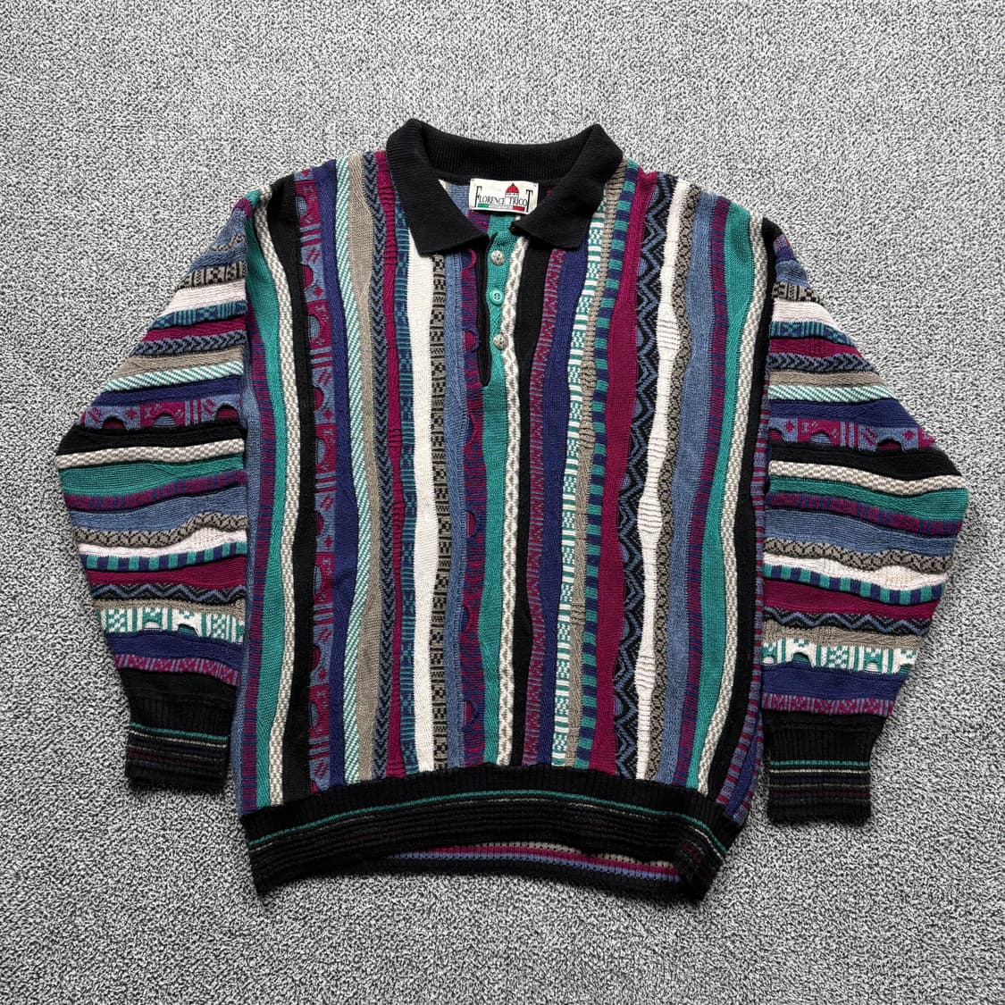 유럽 메이드 빈티지 패턴 카라 니트 상품이미지1