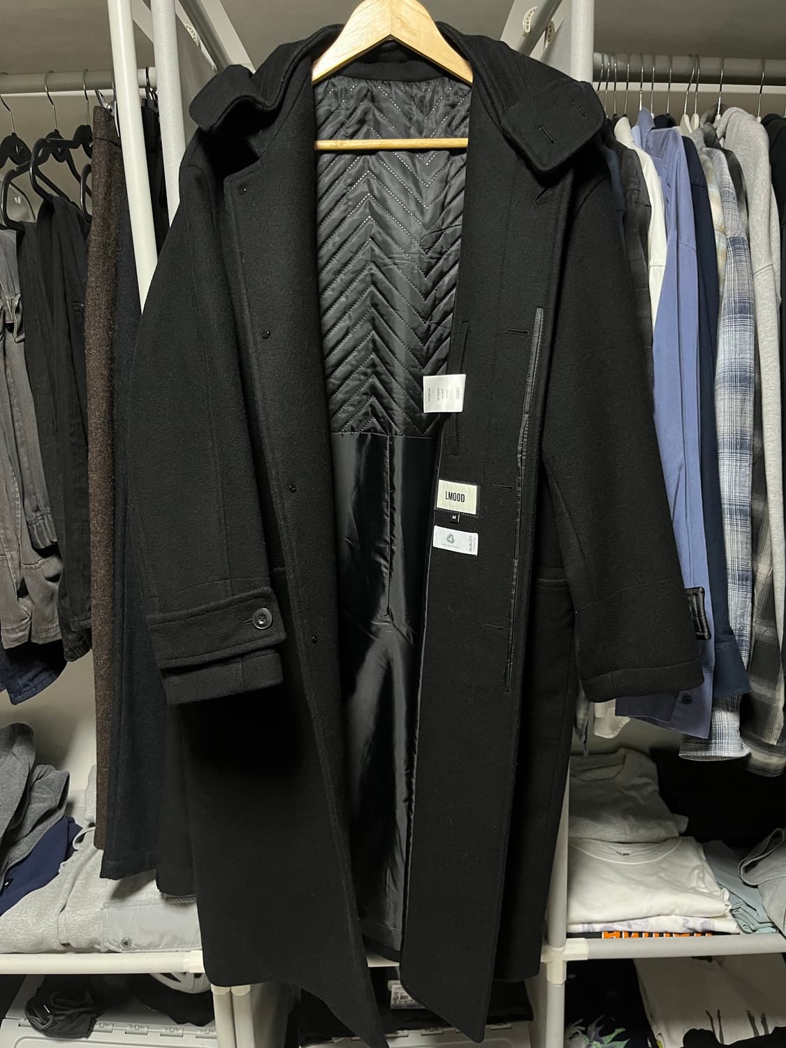 엘무드 후드코트 블랙 44사이즈 상품이미지4