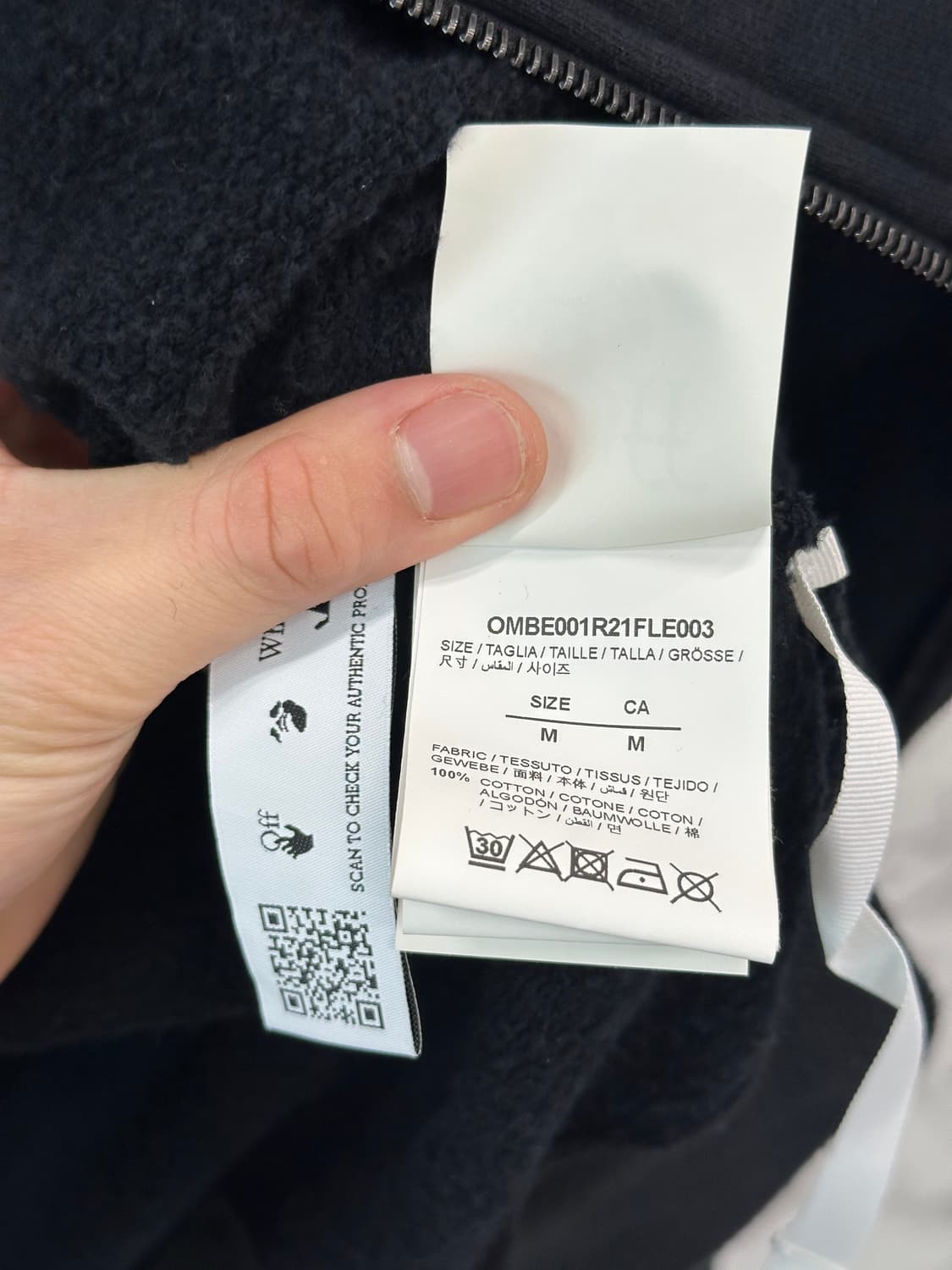 (M) 오프화이트 러버 후드자켓 상품이미지6