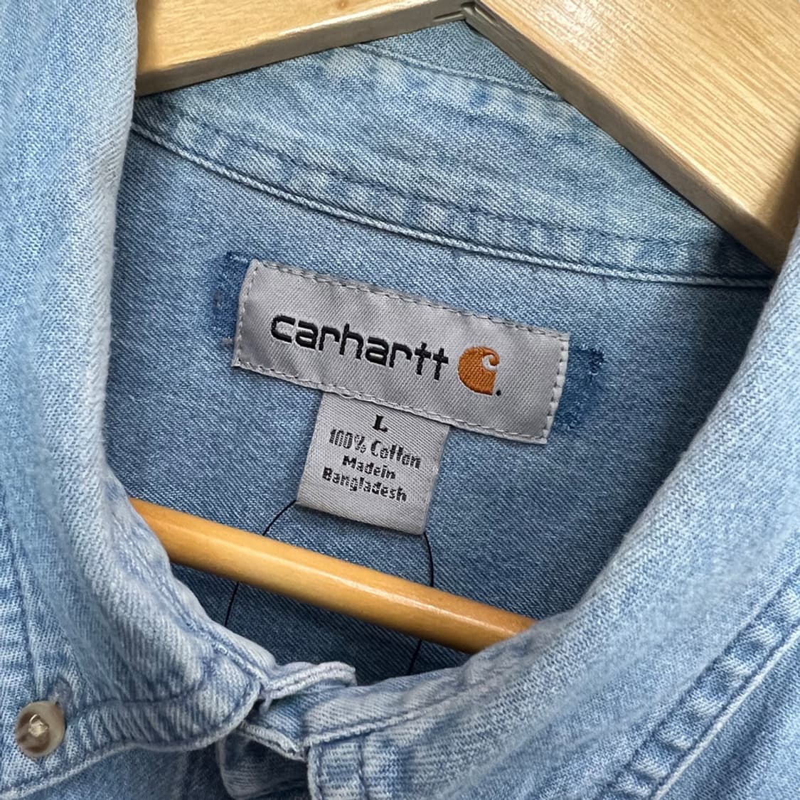 칼하트 데님 반팔 셔츠 L 상품이미지3
