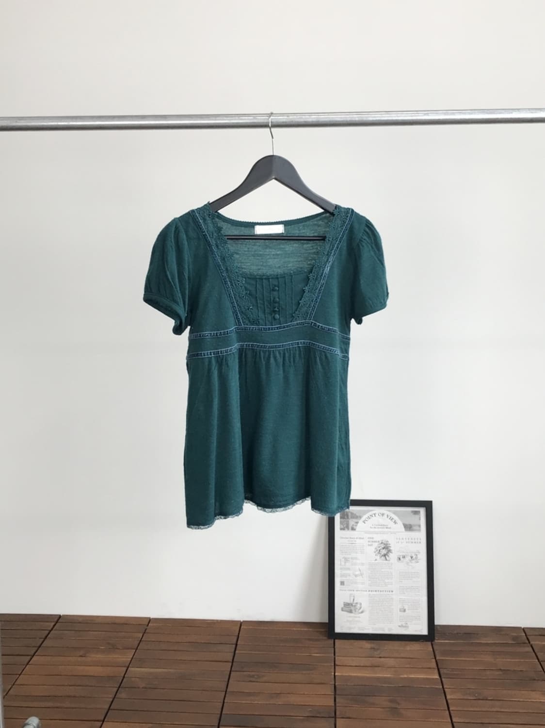 Jpn Mori Girl Lace Trim Blouse 상품이미지3
