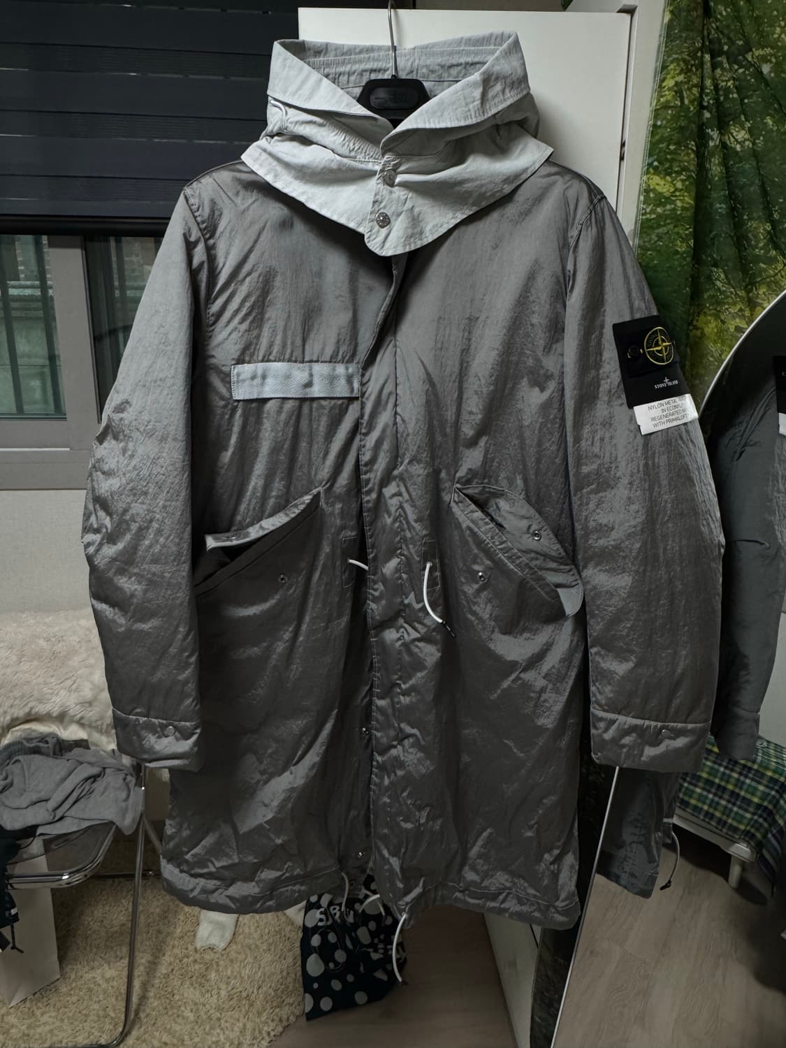 스톤아일랜드 나일론메탈 프리마로프트 롱경량자켓 롱패딩 상품이미지1