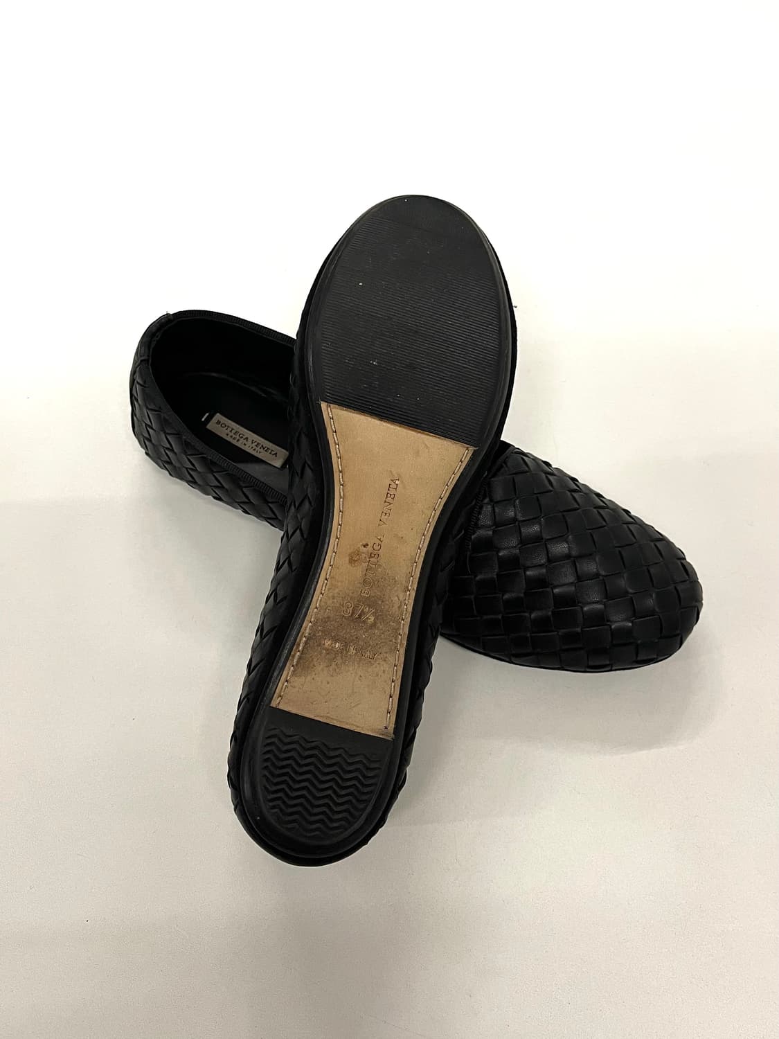 보테가베네타 인트레치아토 나파 레더 플랫 슈즈 상품이미지5