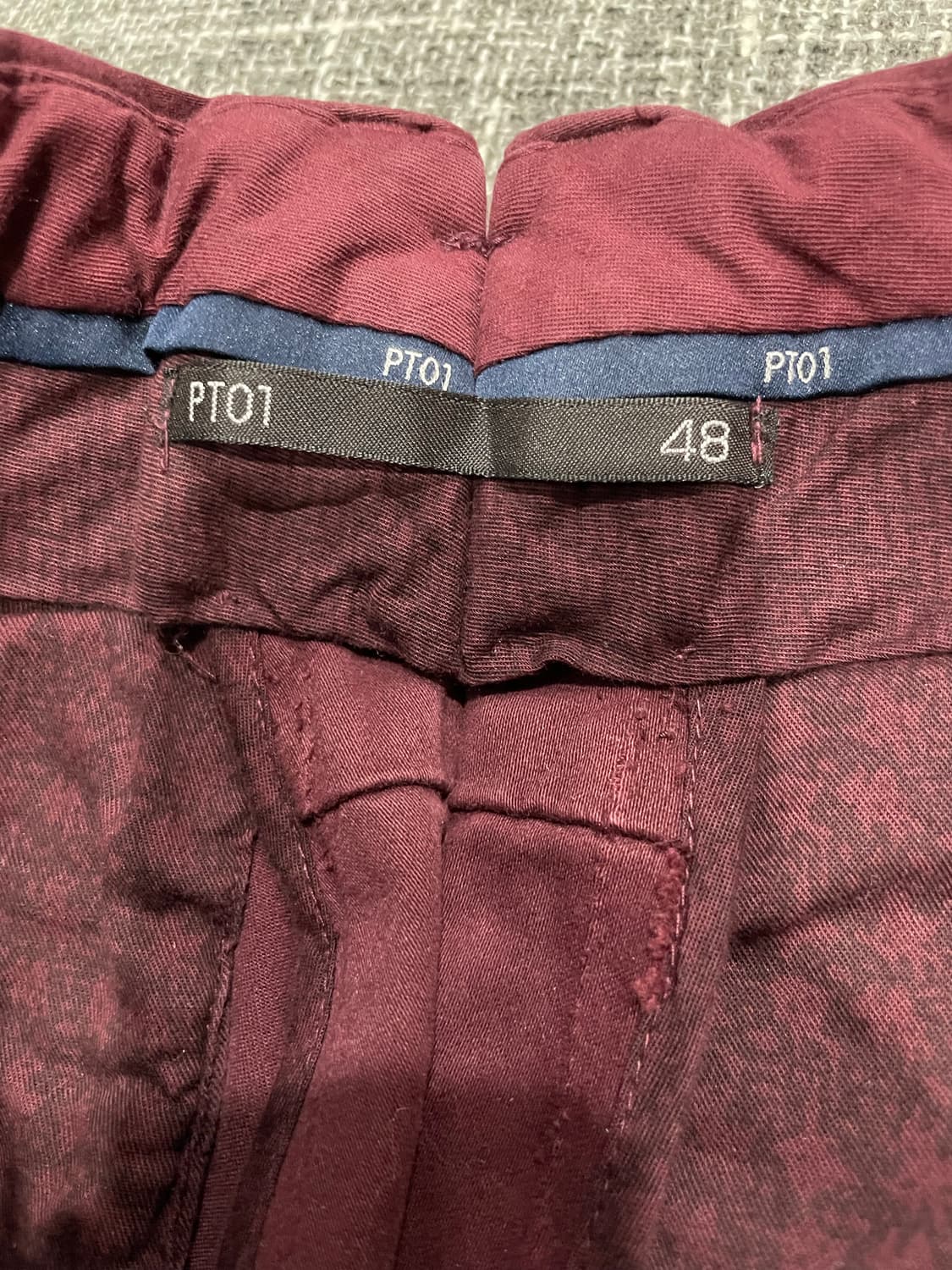 PT01 남성 버건디 슬림핏 바지 48 상품이미지4