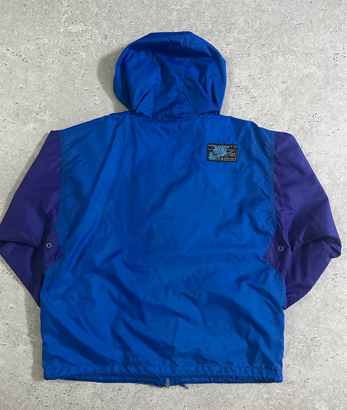 90s Nike 아카이브 블루 퍼플 배색 윈드브레이커 상품이미지3