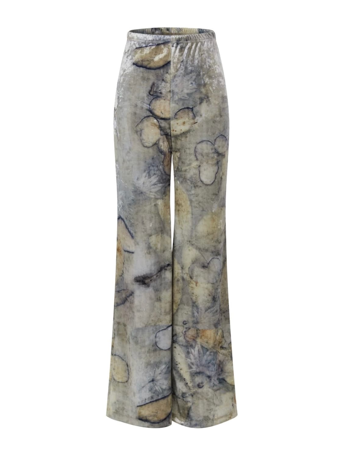 TEAK 리프 다이드 저지 벨벳 팬츠 S 상품이미지1