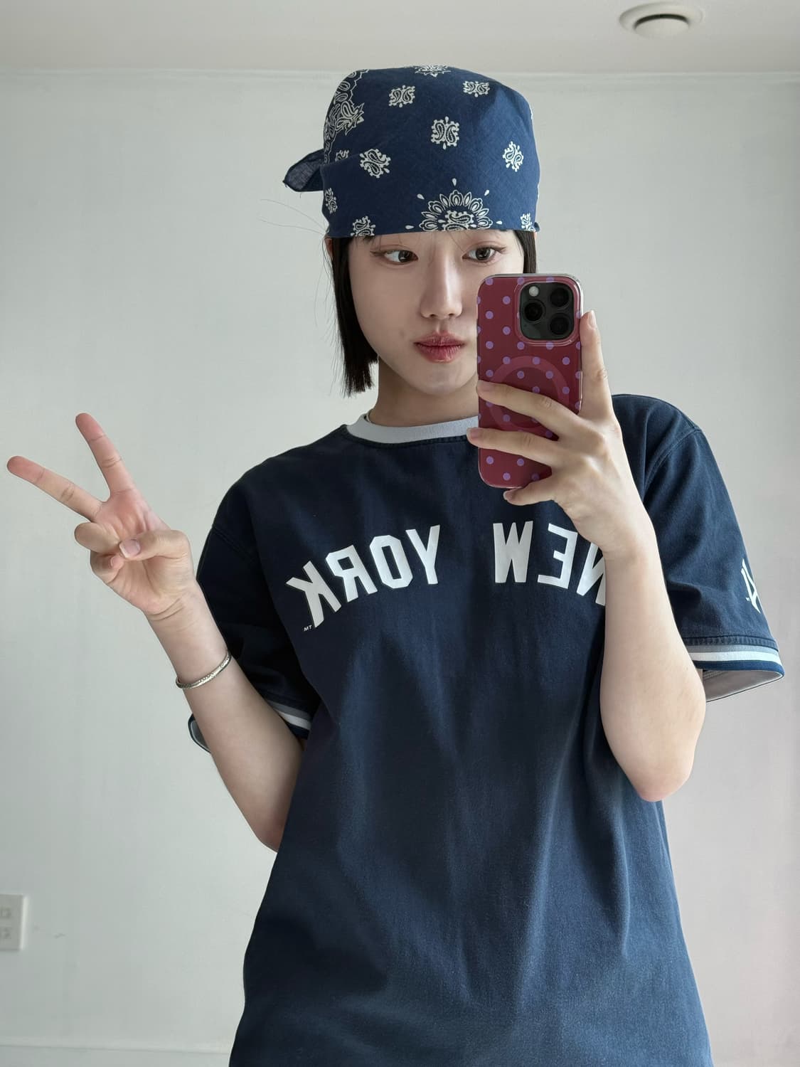 뉴에라 뉴욕 링거 반팔티 상품이미지2