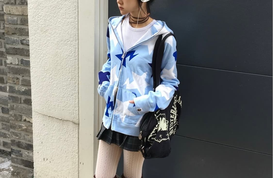 베이프 스타 후드집업 소라 / 블루 상품이미지3