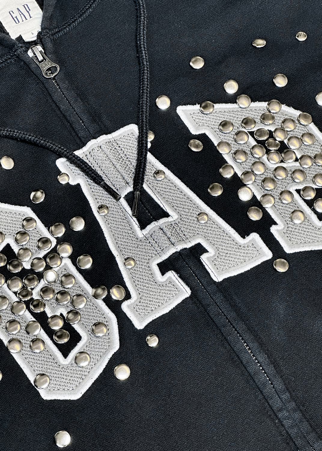 GAP rivet hoodie (Black ver.2) 상품이미지4