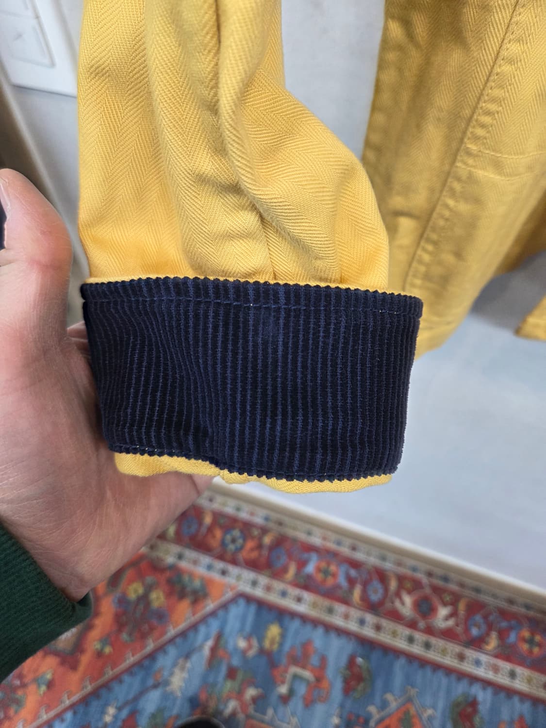 타미진스 코듀로이 카라 뱃지 코튼 자켓 s 레귤러핏  상품이미지6