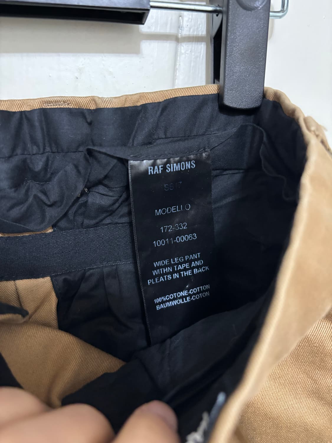 라프 시몬스 테이핑 와이드 레그 코튼 트라우저 상품이미지4