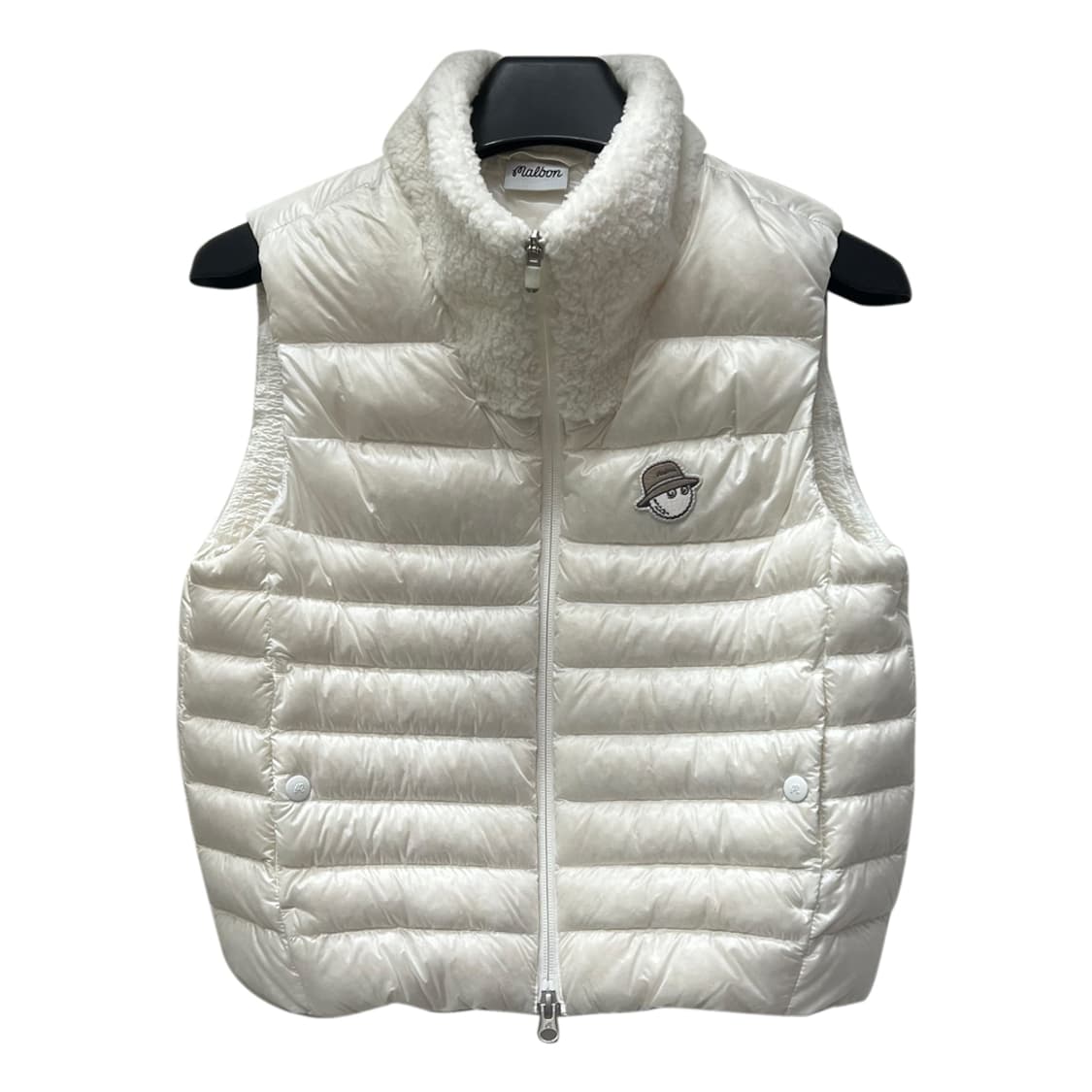 MALBON 말본 골프 보아 플리스 넥 슬림 다운 베스트 국내 매장 XS 상품이미지1