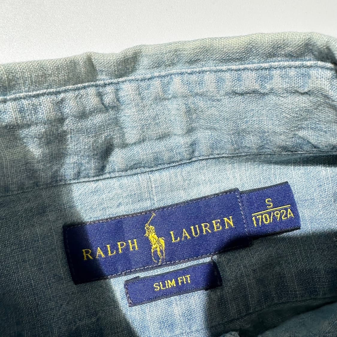 폴로 랄프로렌 샴브레이 데님 셔츠 상품이미지4