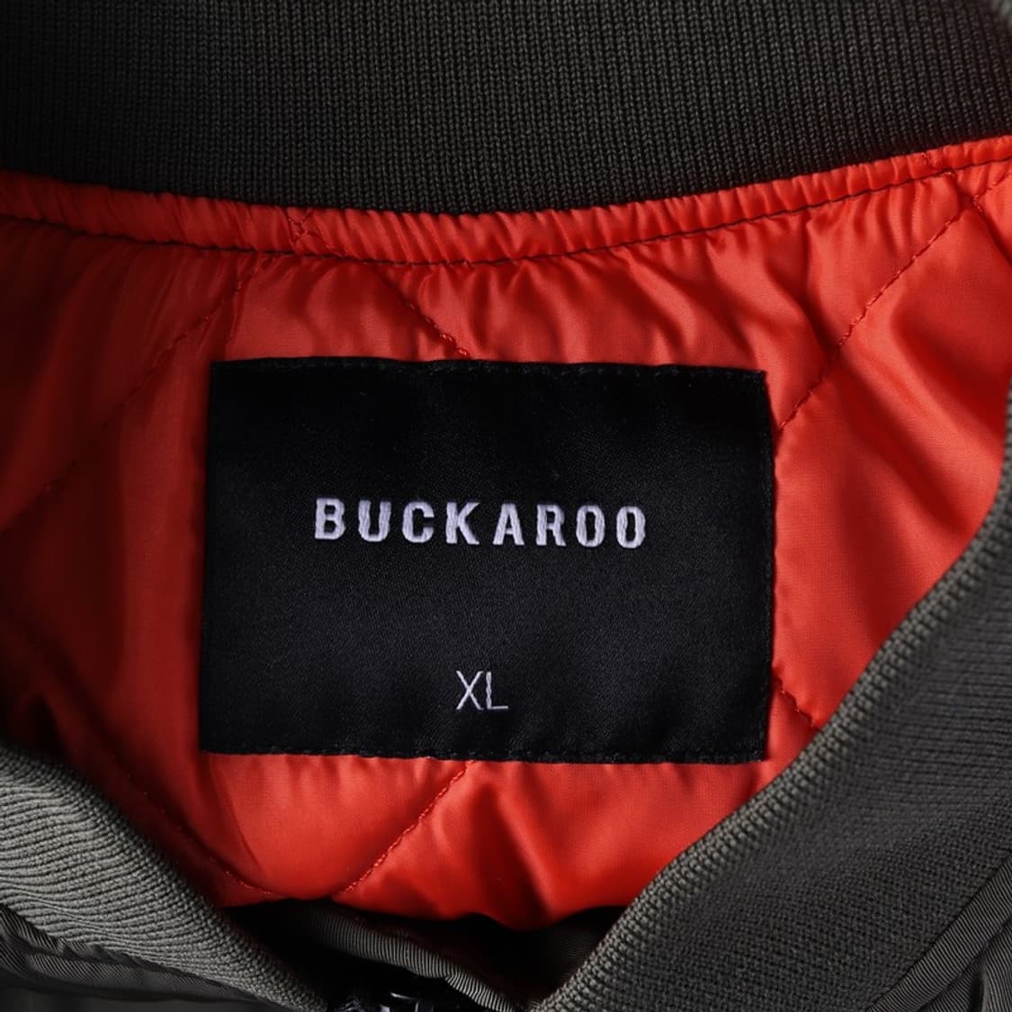 버커루 오렌지 배색 누빔 롱 항공점퍼 XL 상품이미지7