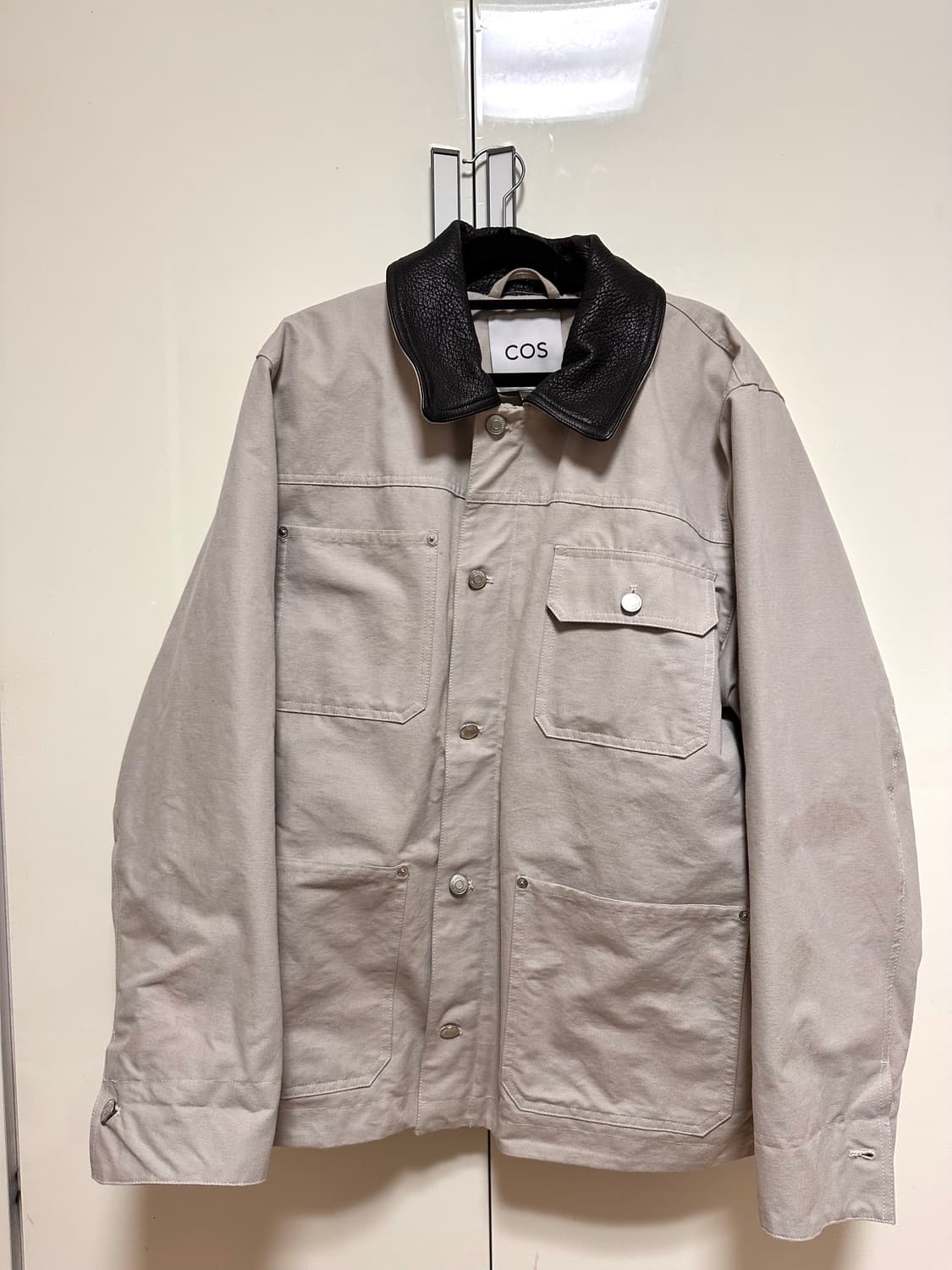 cos 카라레더 필드자켓 L 상품이미지5