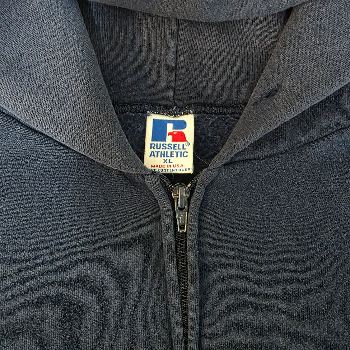 [XL] 90s 러셀 애슬레틱 후드집업 네이비 페이드굿컨디션 ver.13 상품이미지7