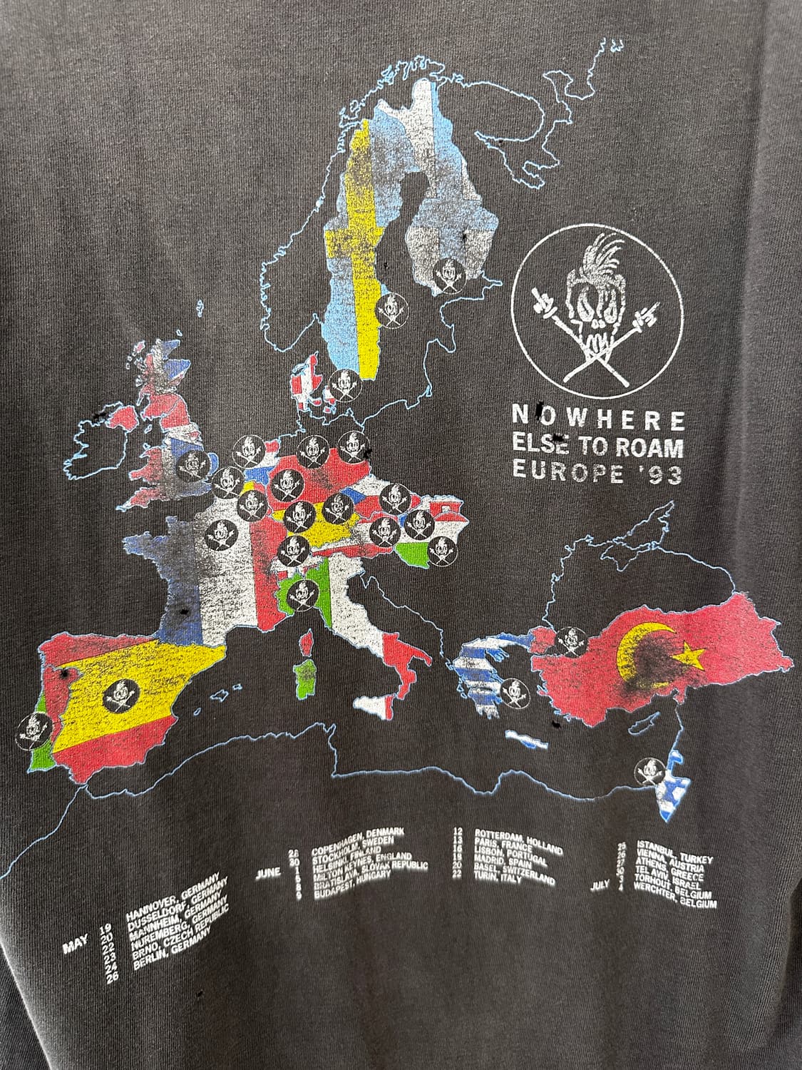 1993 og Metallica eu Tour Band tee,메탈리카 상품이미지4
