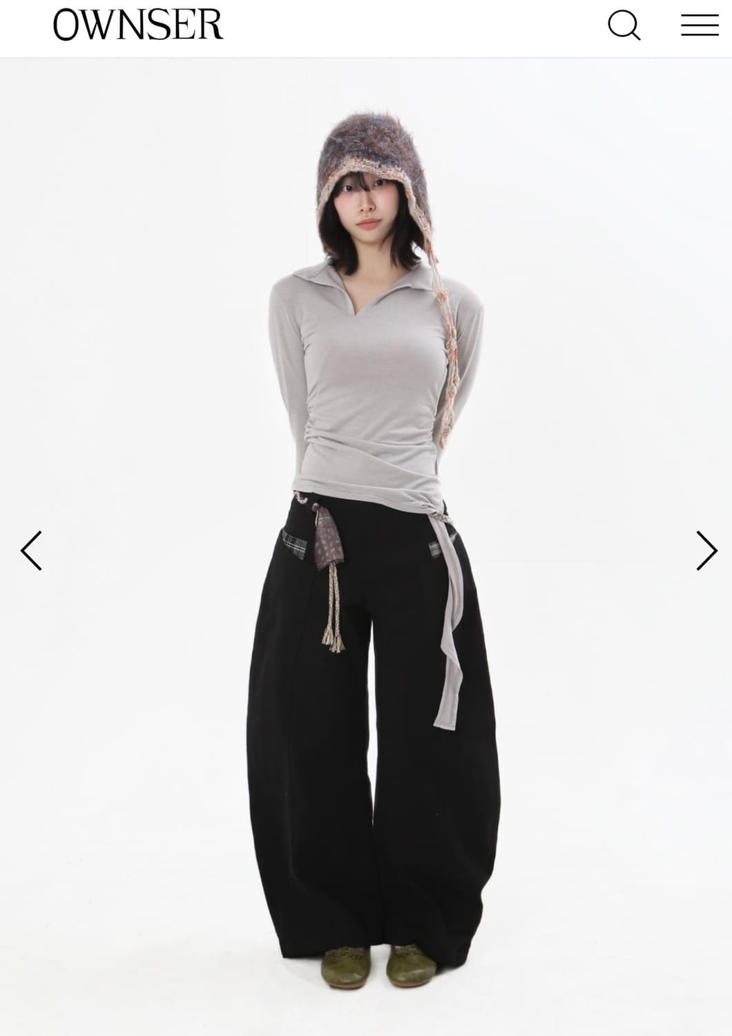 오운서 런웨이티켓 롱슬리브 Milk Beige 상품이미지3