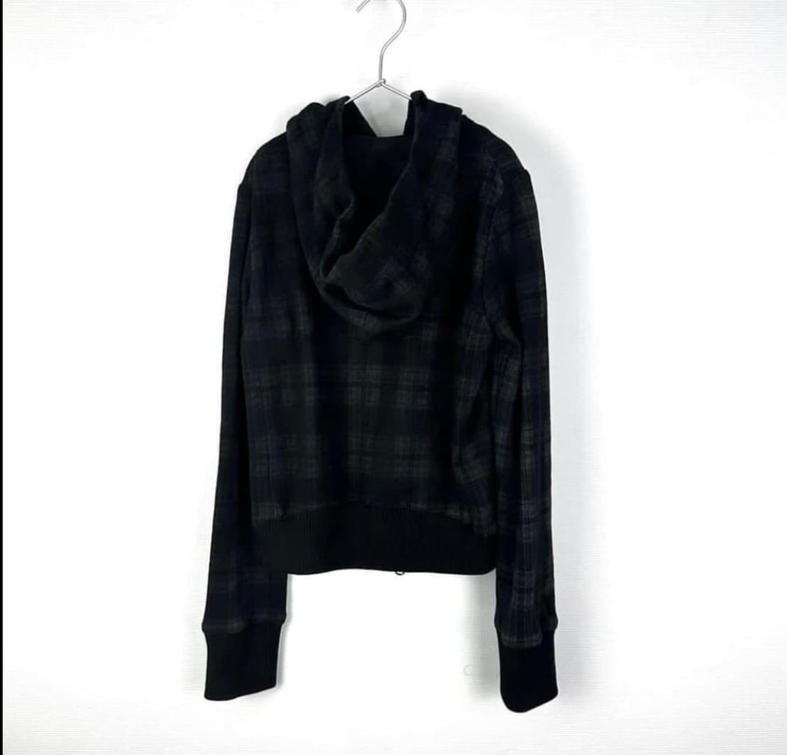 Y3 요지야마모토 체크 후드집업 상품이미지2