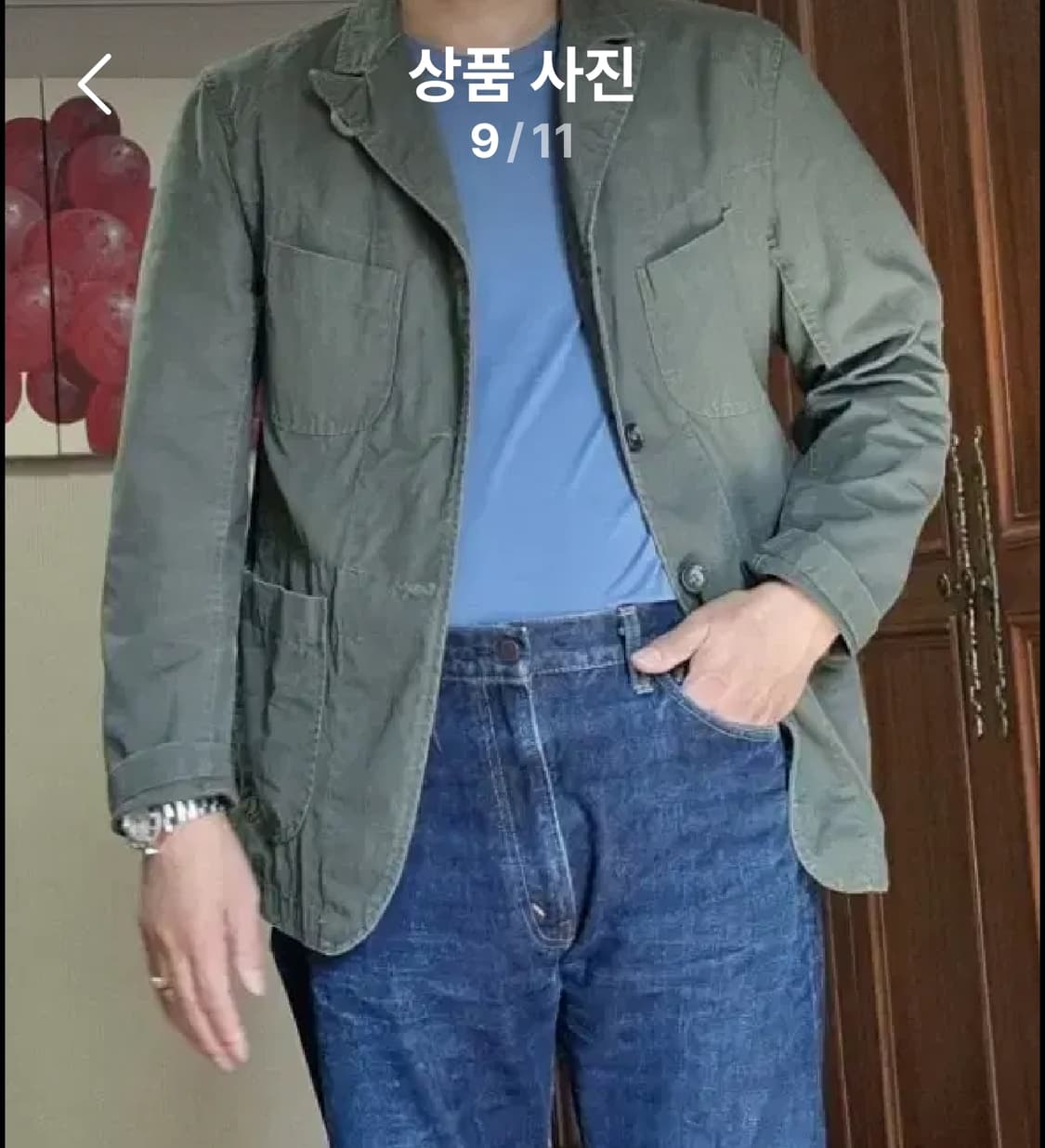 엔지니어드가먼츠  베드포드 자켓 올리브 M 상품이미지5