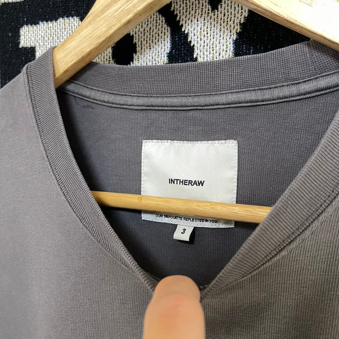 인더로우 INTHERAW 차콜 롱슬리브 상품이미지5