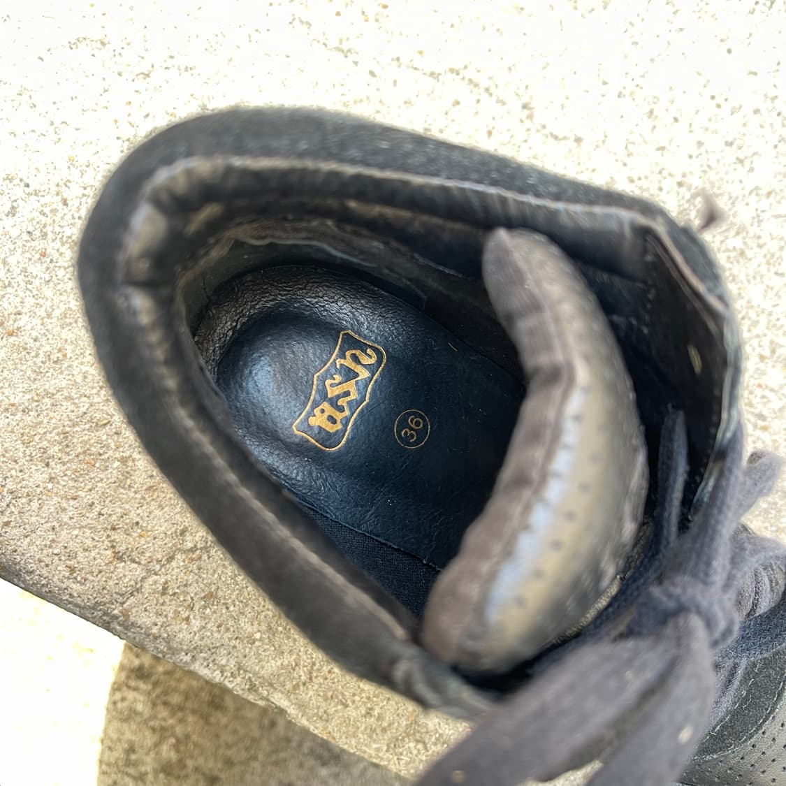 [36] ASH 블랙 레더/스웨이드 웨지힐 스니커즈 (230) 상품이미지7