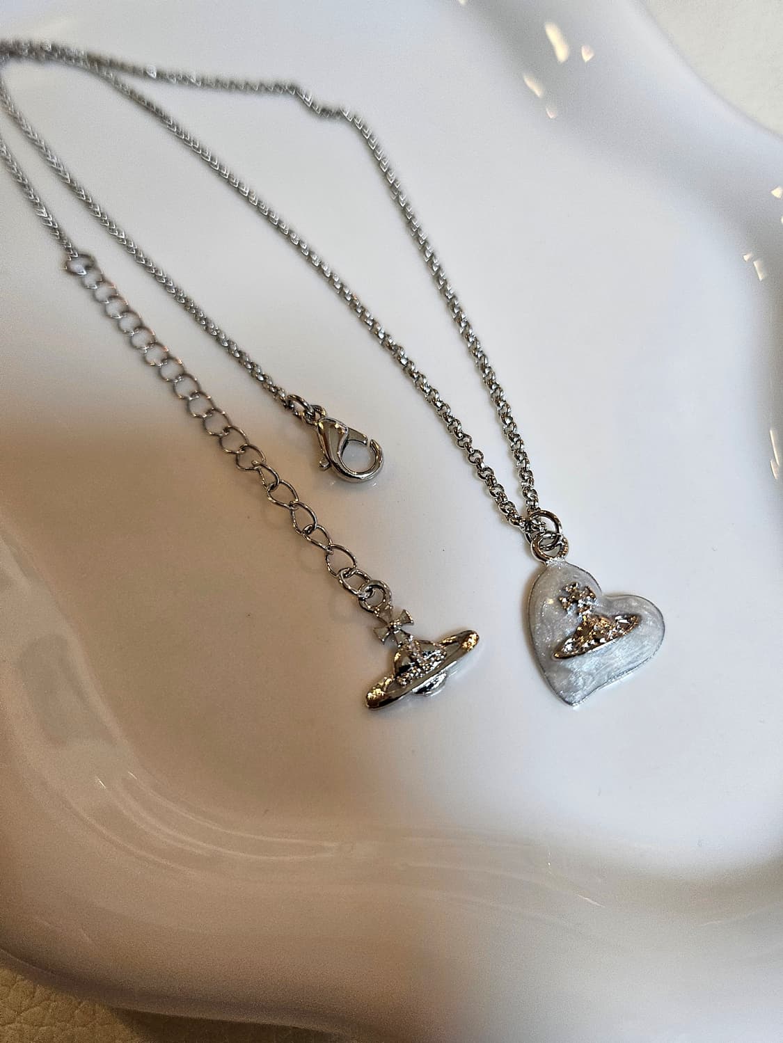 비비안웨스트우드 업사이클링 하트 목걸이 상품이미지3