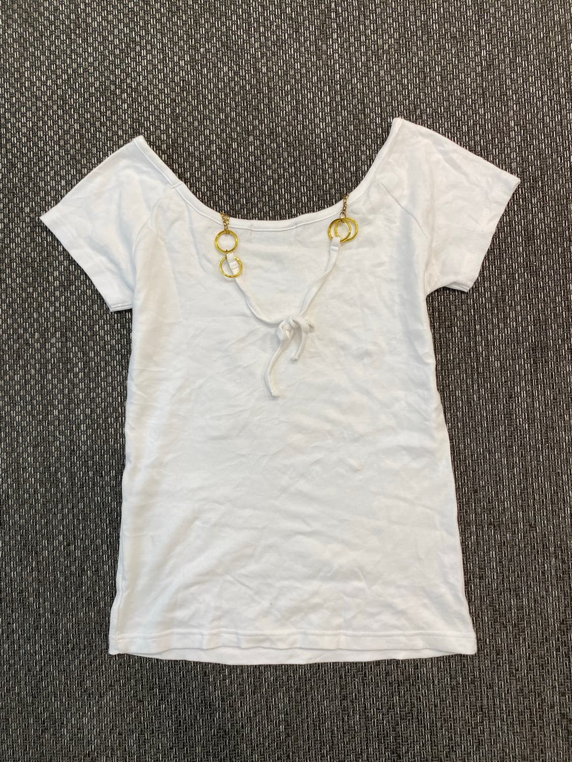 갸루&와투케 Gal&Y2K Gold Chain Detail Tee 상품이미지4